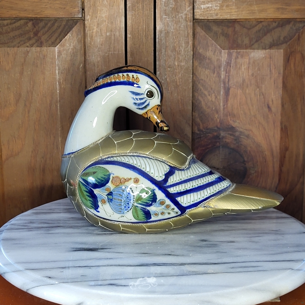Tonala Brass Duck - Picture 3 of 11
